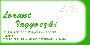 lorant vagyoczki business card